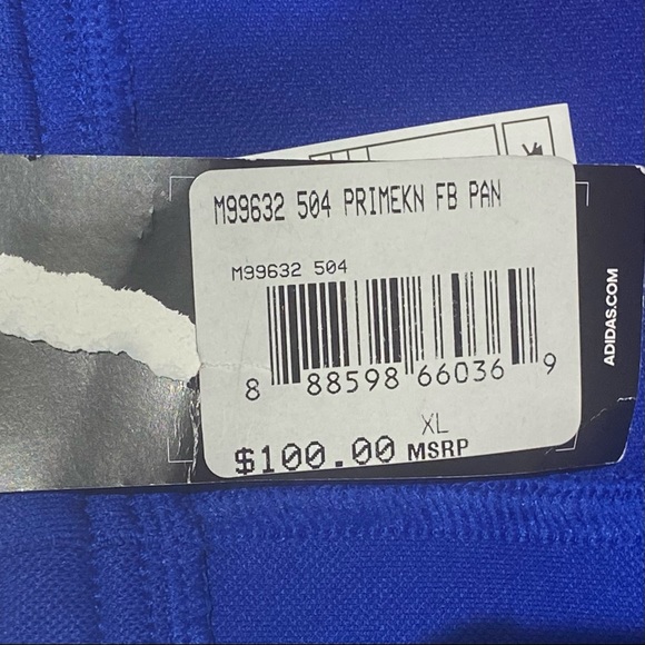 Adidas NWT Primeknit Football Pants Royal Blue XL - Picture 10 of 13
